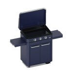 Ensemble plancha et chariot enosign 80 gaz - bleu navy