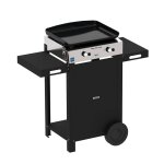 Ensemble plancha et chariot initial gaz 50 en acier noir et inox eno