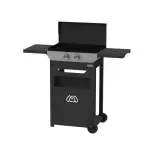 Ensemble plancha gaz, chariot et couvercle en acier et inox original