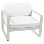 Fauteuil bellevie blanc gris en aluminium fermob