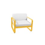 Fauteuil bellevie blanc gris en aluminium fermob