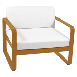 Fauteuil bellevie blanc gris en aluminium