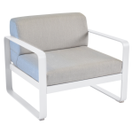 Fauteuil bellevie gris flanelle en aluminium