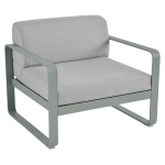 Fauteuil bellevie gris flanelle en aluminium