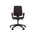 Fauteuil de bureau dossier capitonn et plastique noir avec accoudoirs fixes raya 21s profim
