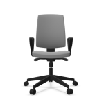 Fauteuil de bureau dossier capitonn et plastique noir avec accoudoirs fixes raya 21s profim