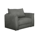 Fauteuil d�plimousse velours c�tel� onyx