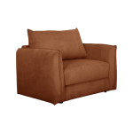 Fauteuil d�plimousse velours c�tel� onyx