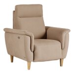 Fauteuil relax electrique tissu coton lin bergen