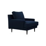Fauteuil tissu velours oscar