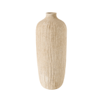 Grand vase c�ramique d�co textur� beige 36 cm sim�on