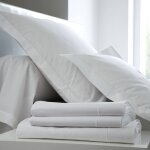 Drap housse coton blanc des vosges