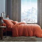 Housse de couette gaze de coton cosy blanc des vosges Housse de couette gaze de coton cosy blanc des vosges
