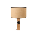 Lampe � poser en bois et abat jour jute romy