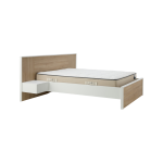 Lit avec chevets intgrs et tiroir en option dcor bois palerme camif