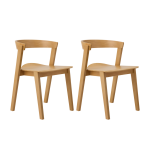 Lot de 2 chaises bois massif teva Lot de 2 chaises bois massif teva