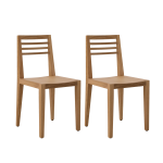 Lot de 2 chaises canelle