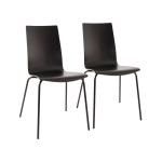 Lot de 2 chaises h�tre teint� reda