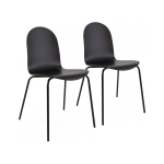 Lot de 2 chaises h�tre teint� riaz