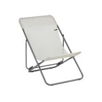 Lot de 2 chiliennes pliantes maxi transat batyline ; iso lafuma mobilier