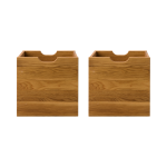 Lot de 2 cubes de rangement bois massif cyriel
