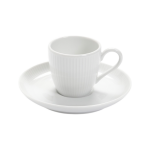 Lot de 6 tasses  caf et soucoupes pliss