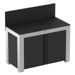 Meuble de cuisine pour plancha 120 x 60 cm flix en inox eno