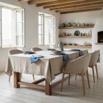 Lot de 6 serviettes coton lin eline