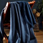 Plaid laine et cachemire clarence biederlack