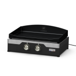 Plancha allure lectrique 260 duo en inox et acier noir le marquier