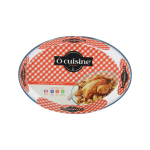 Plat � four ovale en verre 39 cm