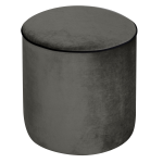 Pouf rond tissu velours l�o