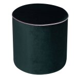 Pouf rond tissu velours léo Pouf rond tissu velours léo