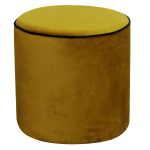 Pouf rond tissu velours l�o