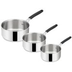 Set 3 casseroles 16 / 18 / 20 cm tempra inox lagostina Set 3 casseroles 16 / 18 / 20 cm tempra inox lagostina
