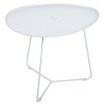 Table basse plateau amovible cocotte en acier et aluminium