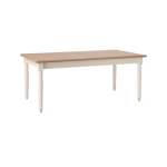 Table à manger rectangulaire extensible bois et blanc 6 à 10 personnes apolline camif Table à manger rectangulaire extensible bois et blanc 6 à 10 personnes apolline camif