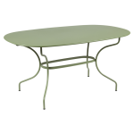 Table ovale 160 x 90 cm opra + en acier fermob