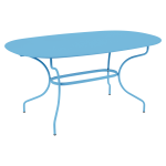Table ovale 160 x 90 cm opra + en acier fermob
