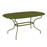 Table ovale 160 x 90 cm opra + en acier fermob