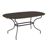 Table ovale 160 x 90 cm opra + en acier fermob