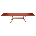 Table rectangulaire à rallonges 200 / 300 x 100 cm romane en acier Table rectangulaire à rallonges 200 / 300 x 100 cm romane en acier