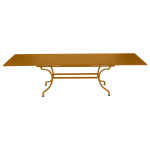 Table rectangulaire  rallonges 200 / 300 x 100 cm romane en acier