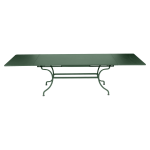 Table rectangulaire  rallonges 200 / 300 x 100 cm romane en acier fermob
