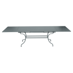 Table rectangulaire  rallonges 200 / 300 x 100 cm romane en acier fermob