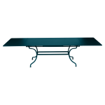 Table rectangulaire à rallonges 200 / 300 x 100 cm romane en acier Table rectangulaire à rallonges 200 / 300 x 100 cm romane en acier