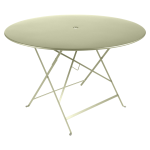 Table ronde pliante 117 cm bistro en acier