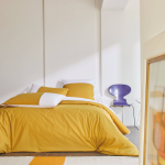 Housse de couette bicolore percale, duo blanc des vosges