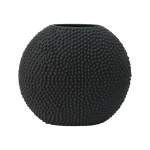 Vase c�ramique d�co textur� noir 28 cm sila