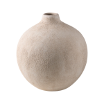 Vase d�coratif en c�ramique beige mat textur� h21 cm belle